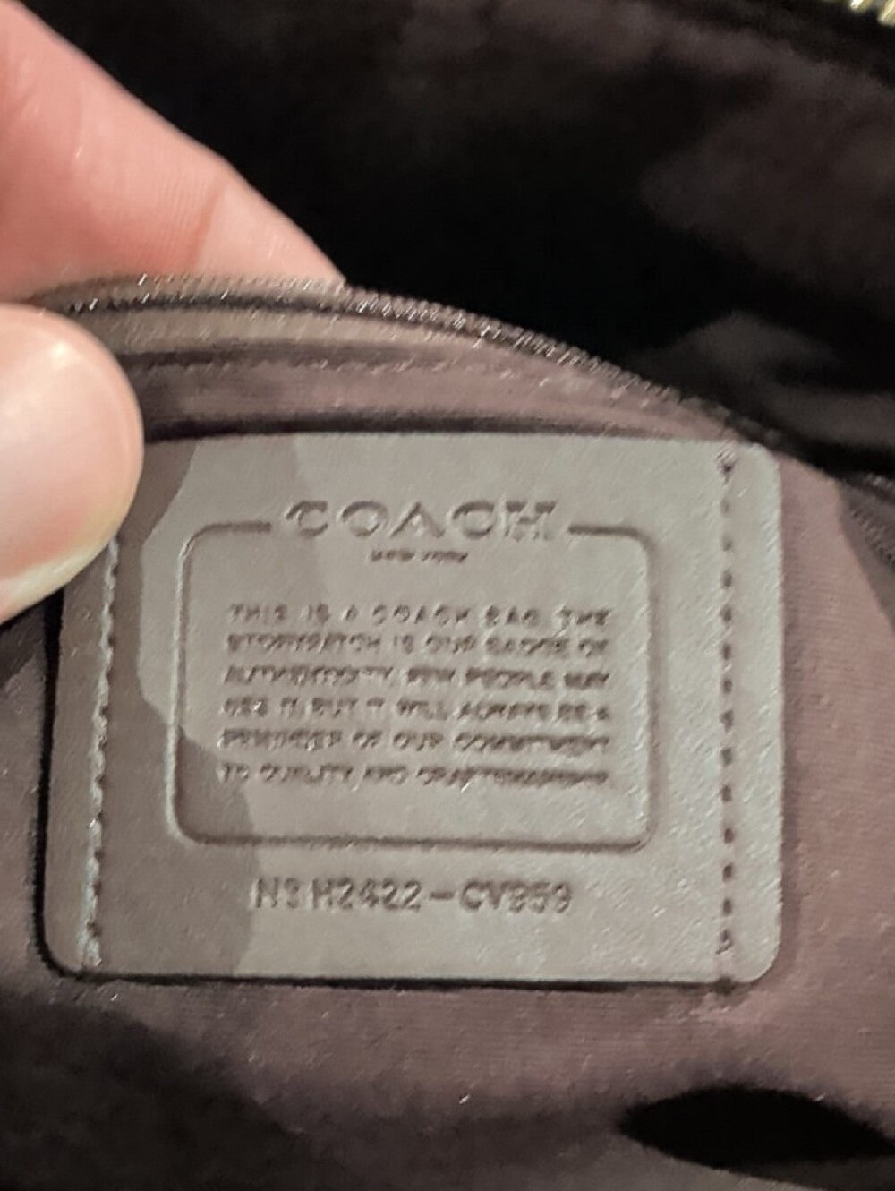 COACH Rowan Large Satchel Bag Signature Canvas Sand CV959 - Picture 2 of 3